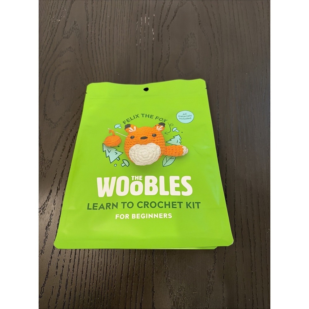 The Woobles Learn to Crochet Kit for Beginners - Felix The Fox Brand New